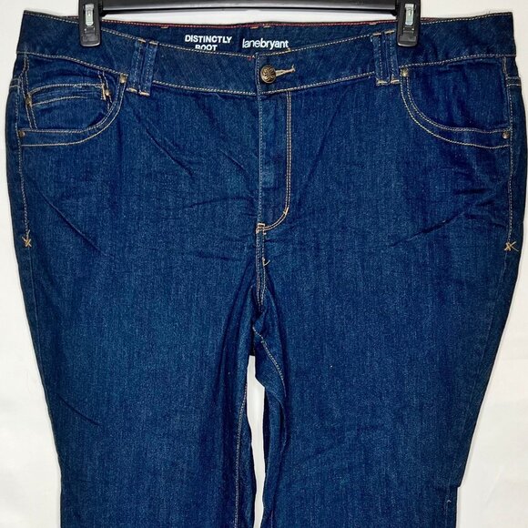 Lane Bryant Woman’s Jeans sz 26 average Dark Wash Denim Distinctly Boot Cut - Picture 3 of 8